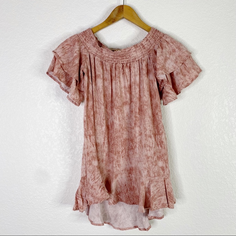 Romeo & Juliet Couture Pink Off The Shoulder Blouse
